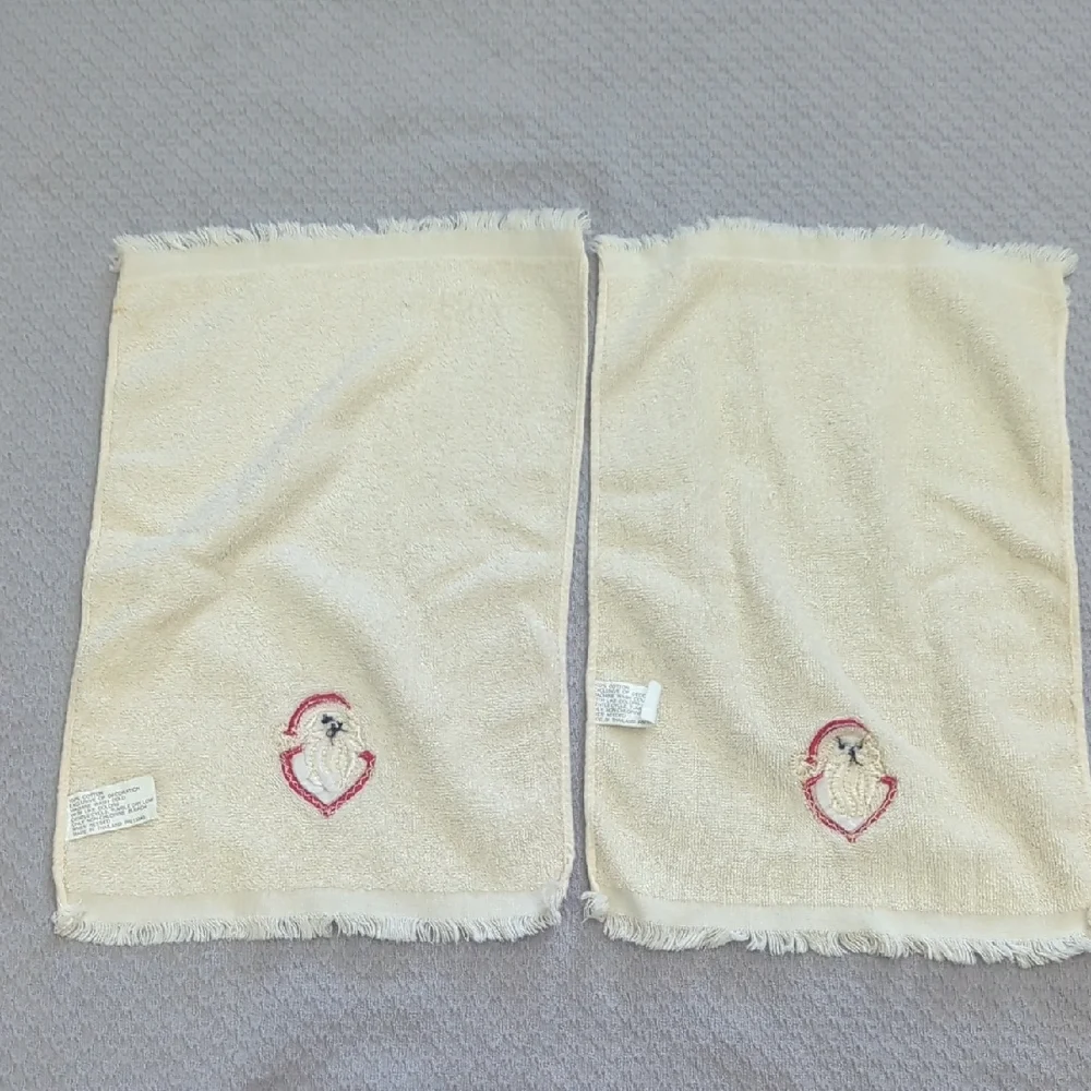 Towel Set Christmas Santa Embroidered
